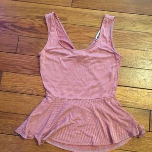 Striped Peplum Tank, XS